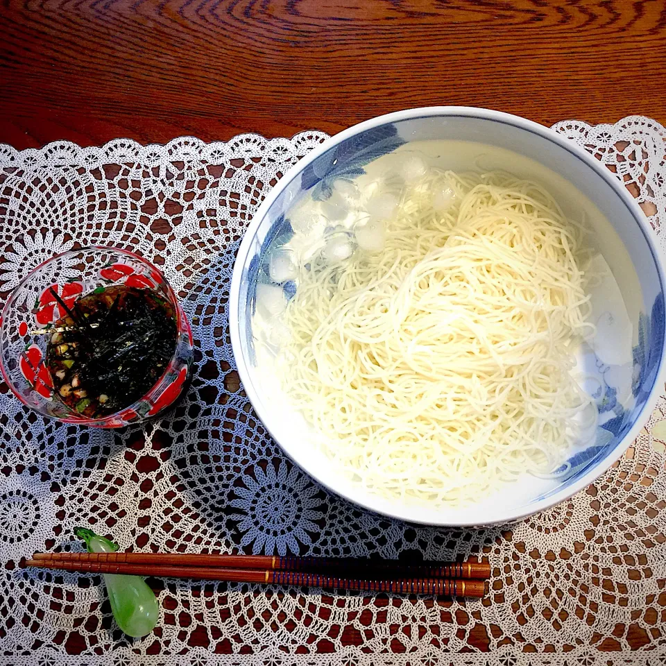 薬味たっぷりでそうめん|yakinasuさん