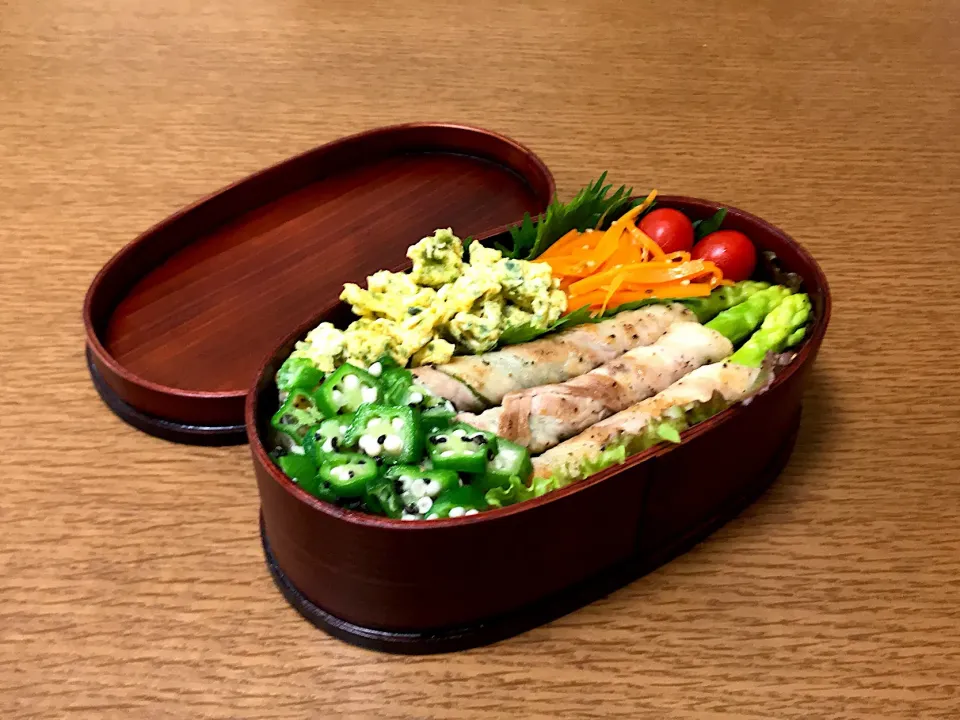 アスパラ豚巻き弁当☆|やまさんさん