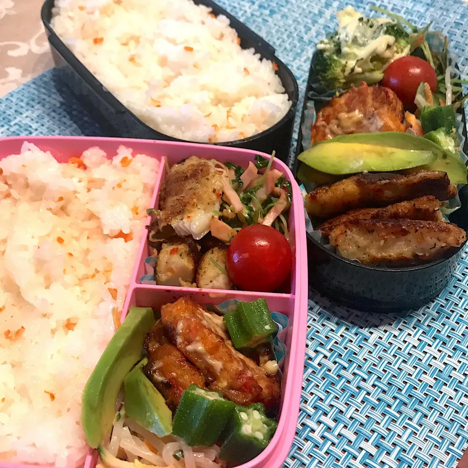 Snapdishの料理写真:今日のお弁当🍱
春雨サラダ
豆苗の炒め物

雨が降り出しそうな空
折りたたみ傘を
持って出かけてね♪

今日も気をつけていってらっしゃい👋😊|mokoさん