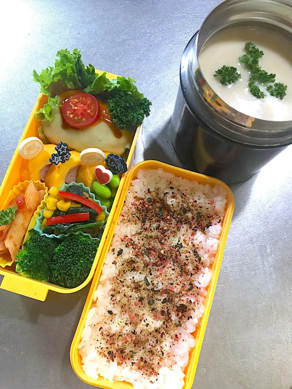 今日のお弁当
ハンバーグとビシソワーズ|aoaocookさん