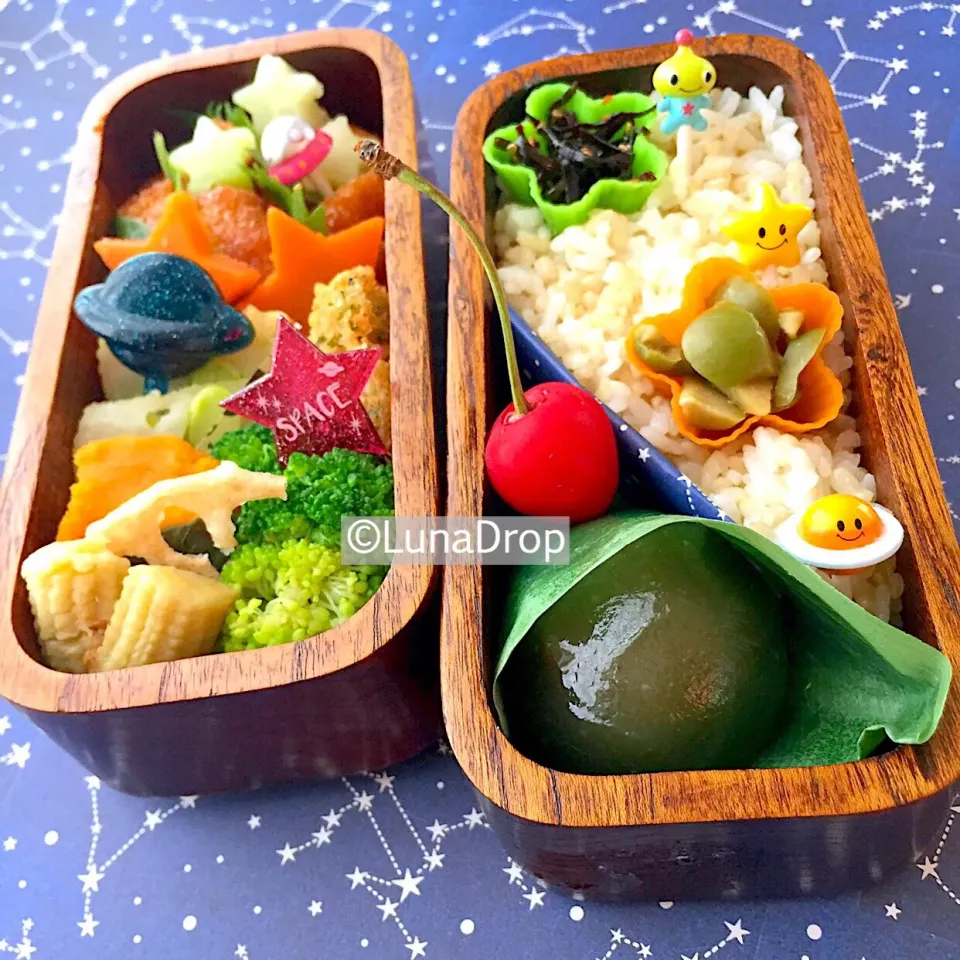 コズミック弁当 七夕

 #お弁当作り楽しもう部 
 #お弁当じまん 
 #お弁当記録 
 #お弁当 
 #七夕弁当|lunadropさん