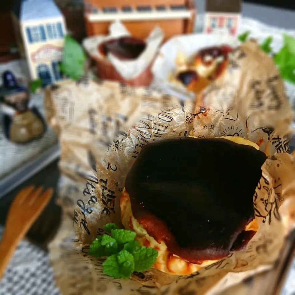 chiaki3さんの料理 真っ黒いチーズケーキ⚫️バスクチーズケーキ✨😋✨|とまと🍅さん