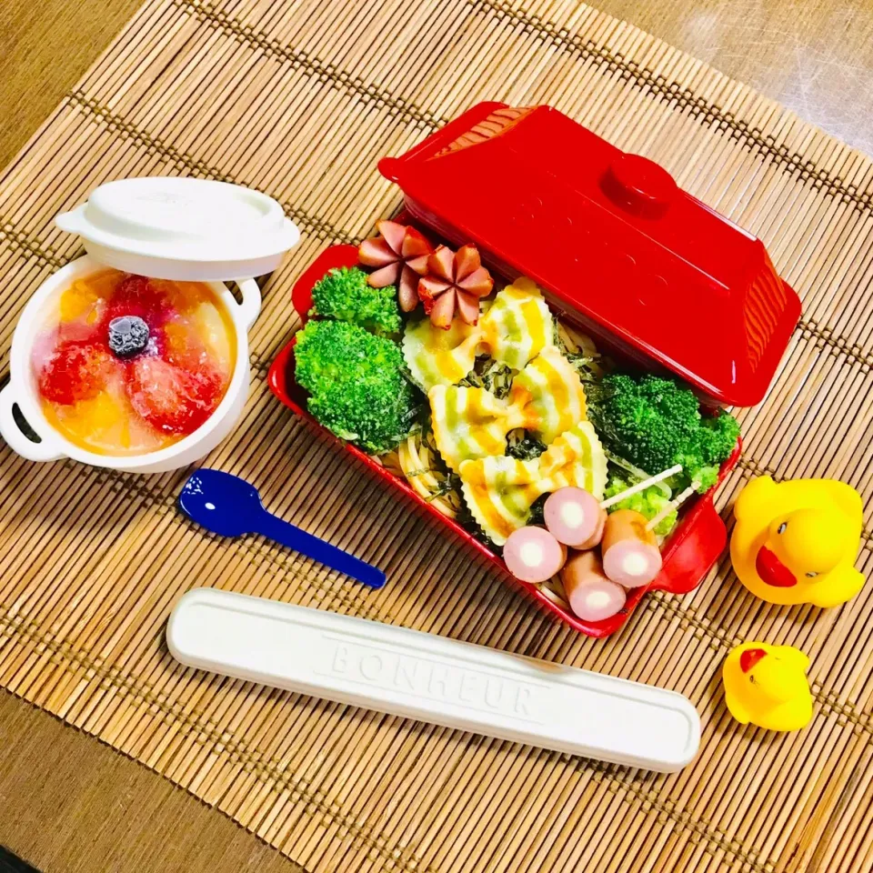 ご飯炊き忘れたので『たらこスパゲッティ』お弁当|nailsbayさん