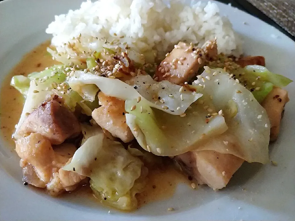 Crispy salt pepper sesami chicken and cabbage|Ankoさん