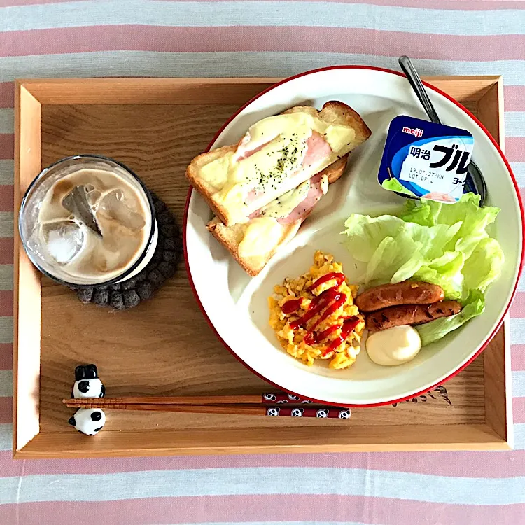 Snapdishの料理写真:朝ごパンプレート(*´╰╯`๓)❤|さくらさん