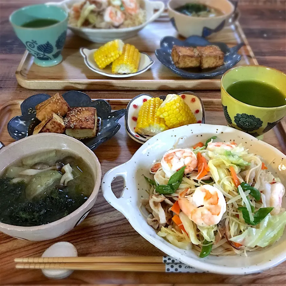 焼きビーフン定食|ともみさん