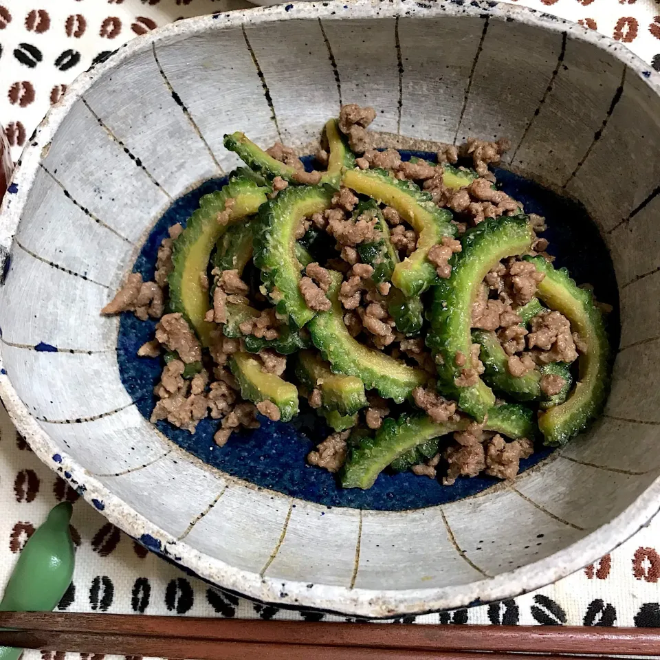 ゴーヤの肉味噌炒め|あさかさん