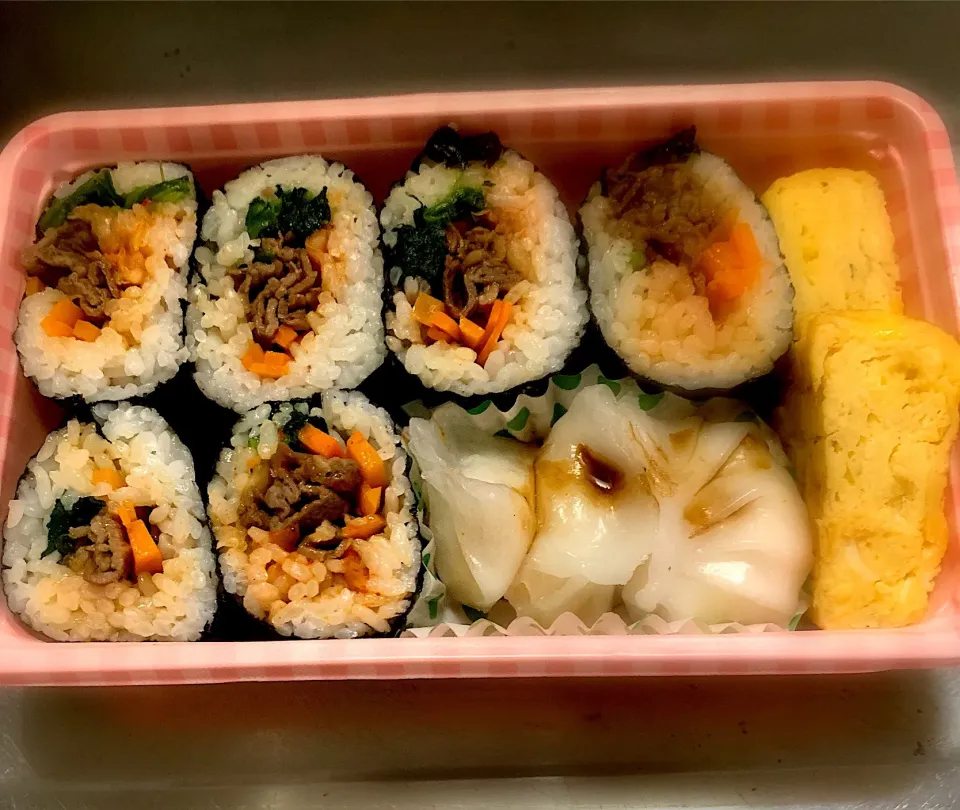 🌸ビビンバ風海苔巻き弁当🌸|ma♡さん