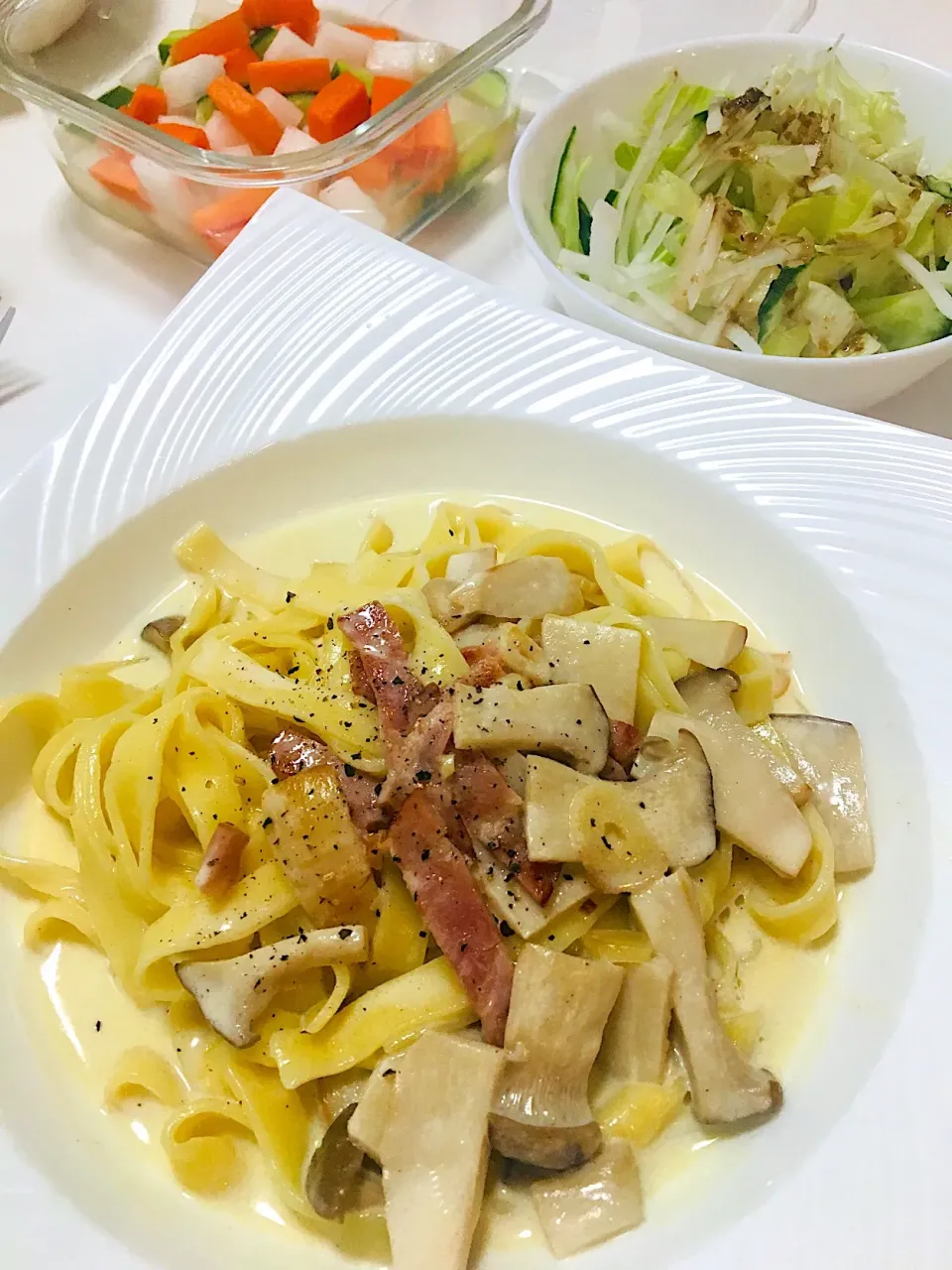 〜昨日の晩御飯 クリームパスタ〜2019.7.10|yuuさん