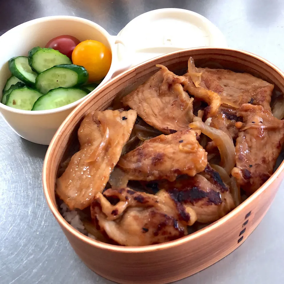 2019/7/11 長男豚の生姜焼き弁当|すずちゅんさん