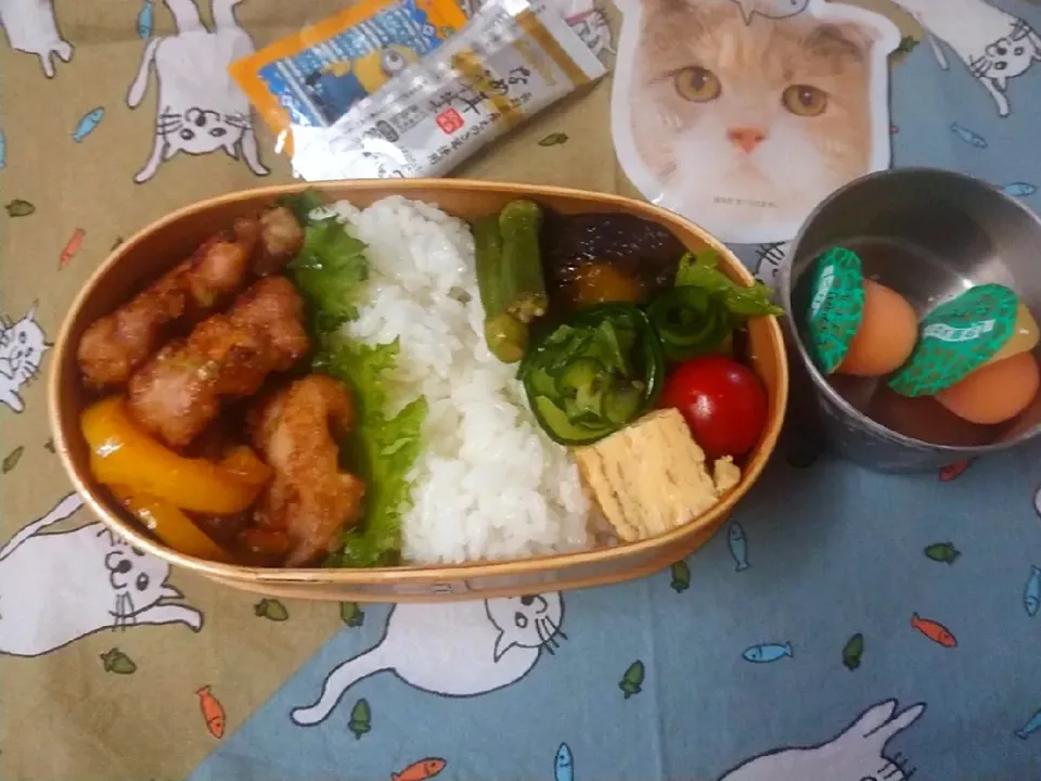 Snapdishの料理写真:🌼鶏肉マヨポンのお弁当🌼|クロ母さんさん