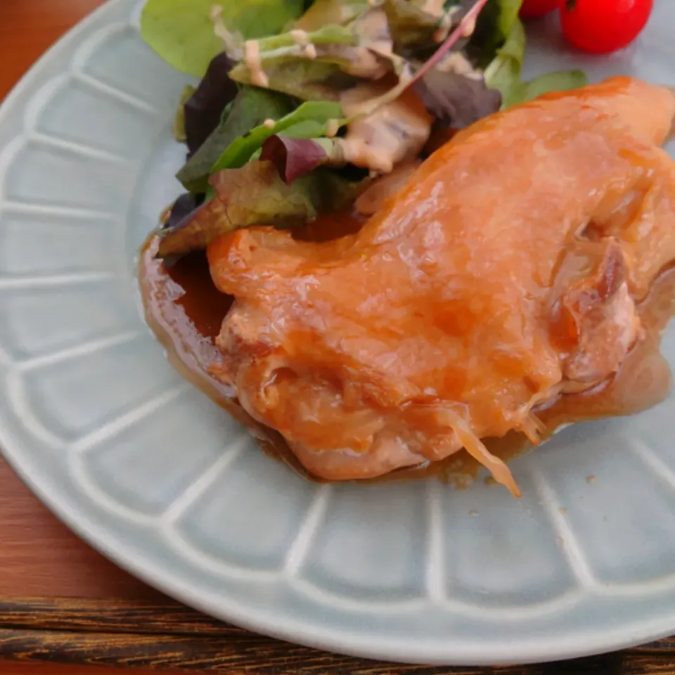 甘酒で甘酢照り焼きチキン|ちいさなしあわせキッチンさん