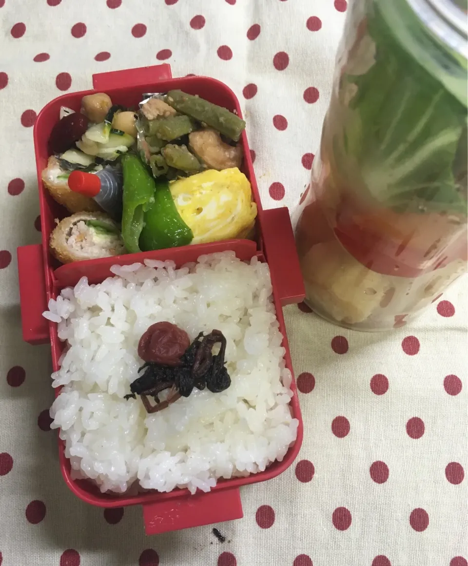 Snapdishの料理写真:7月11日 大雨〜晴天弁当🍱|sakuramochiさん