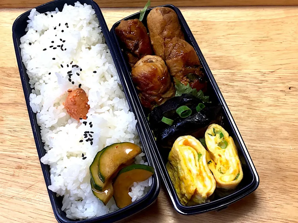 Snapdishの料理写真:チー竹の豚しそ巻き 弁当|弁当 備忘録さん