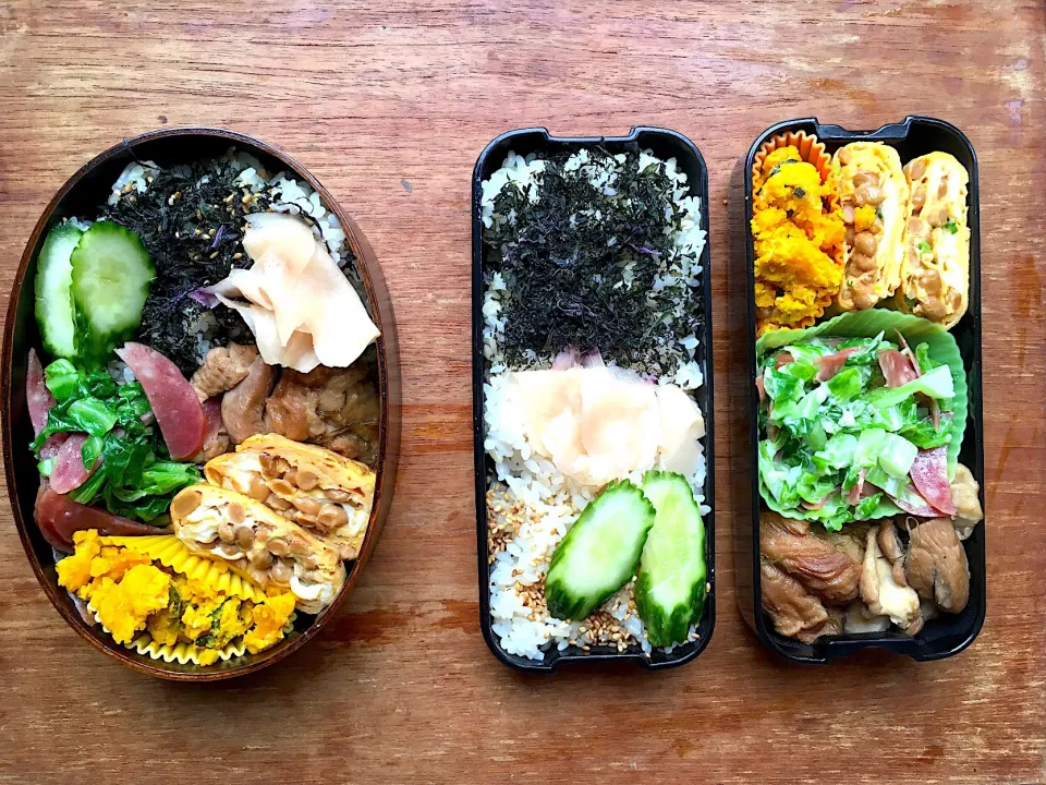 Snapdishの料理写真:ふたり分のお弁当|Naoko Miyataさん