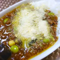 Snapdishの料理写真:ナデシコさんの料理 10分で夕ごはん☆ナスのキーマカレー風|ナデシコさん