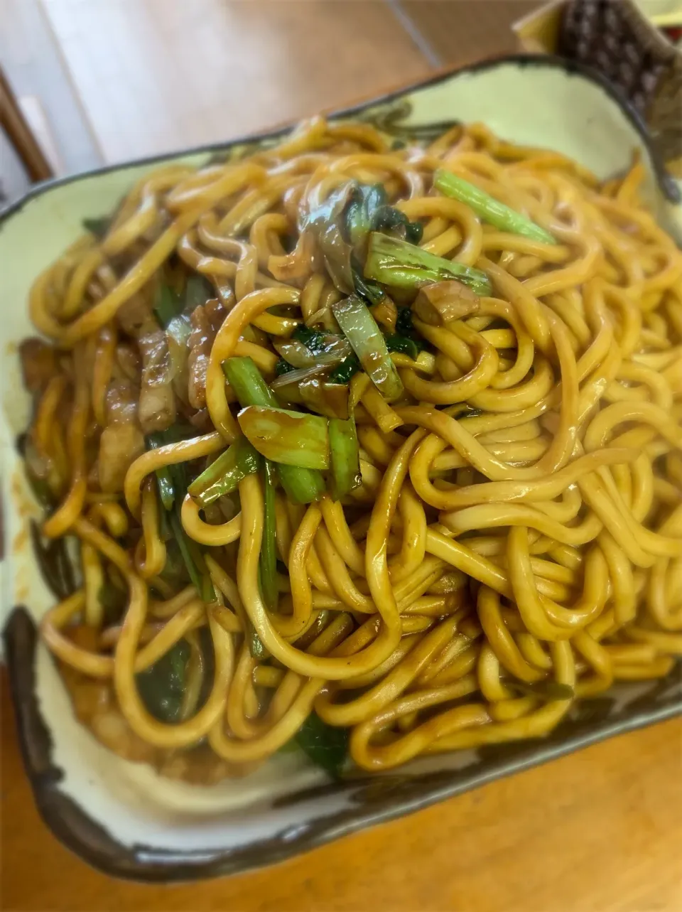 Snapdishの料理写真:味噌焼きうどん|ちびろ菌さん