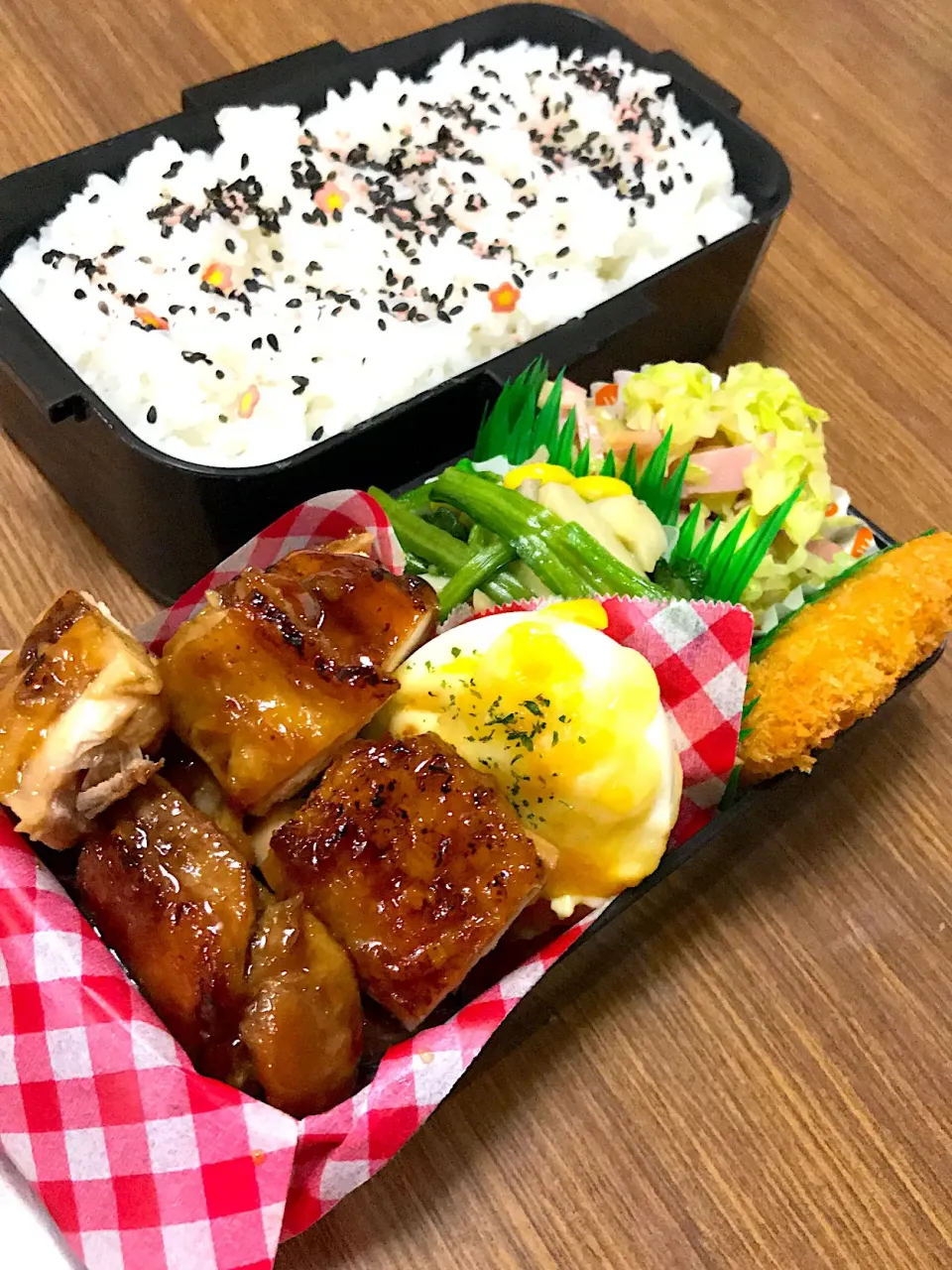 社会人男子弁当♡照り焼きチキン|utaさん