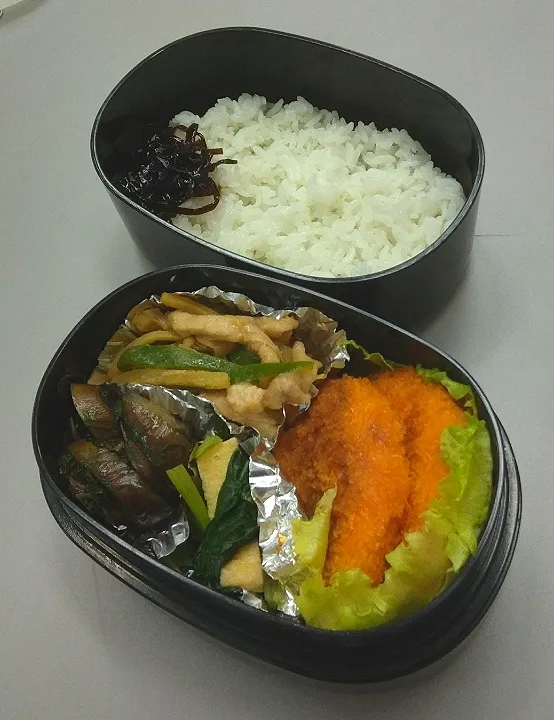 7月11日のサラメシはエビすり身フライ弁当🍱|ニッパーさん