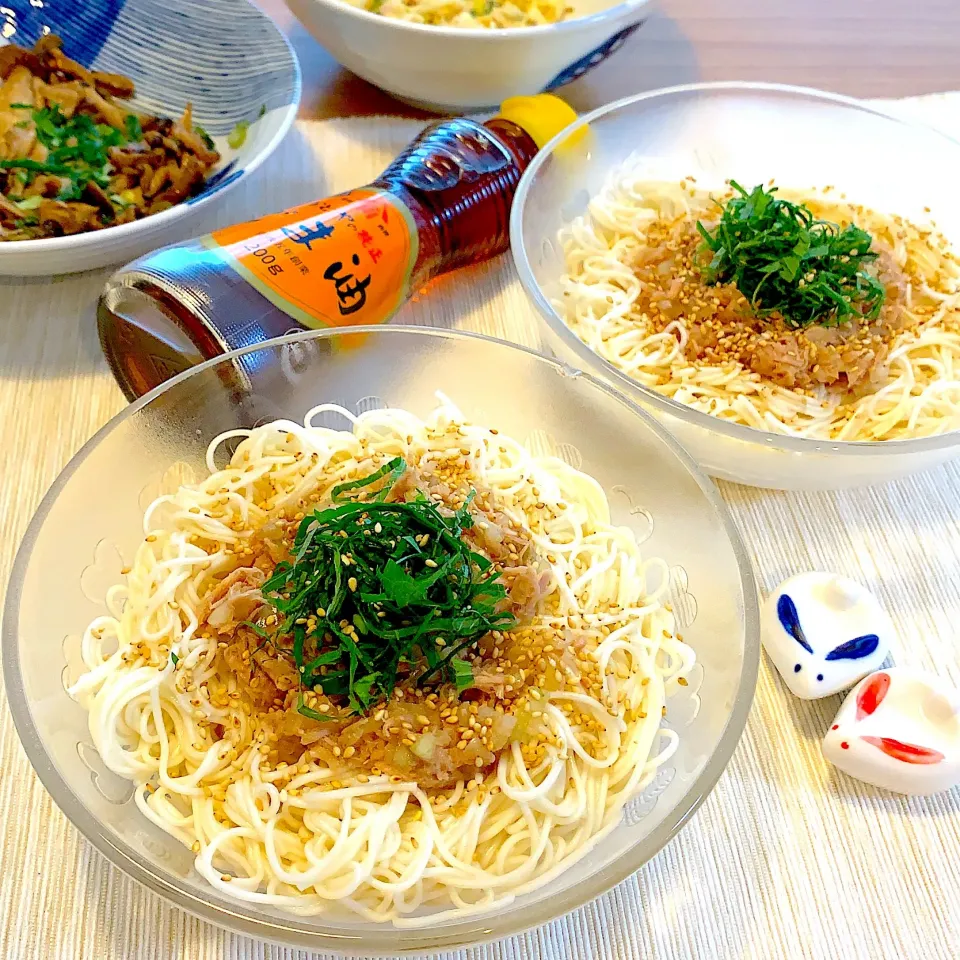 簡単ツナと青じそのそうめん|ともこさん