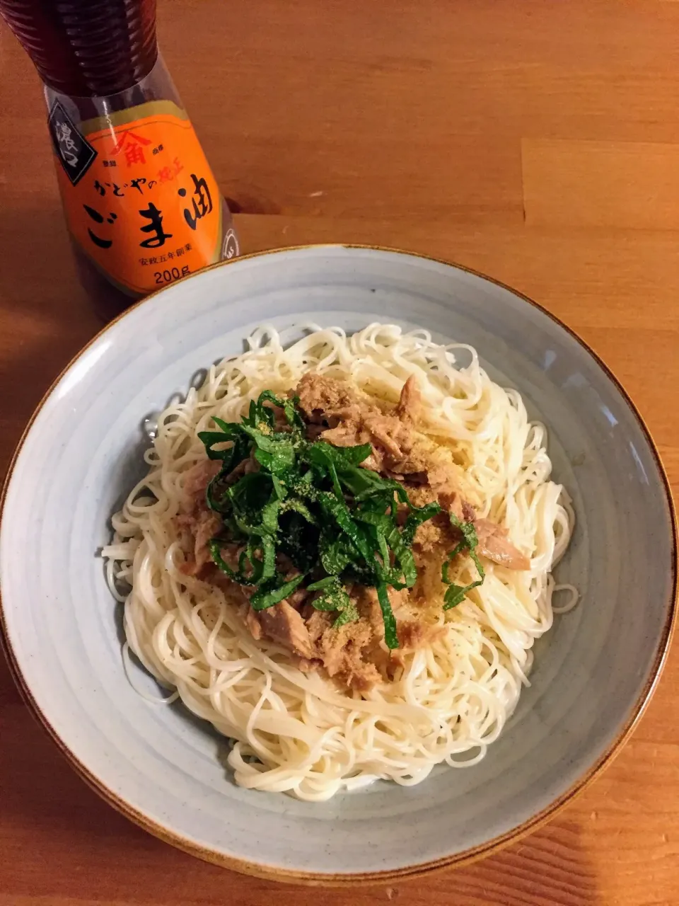 ツナと青じそのそうめん|りんごさん