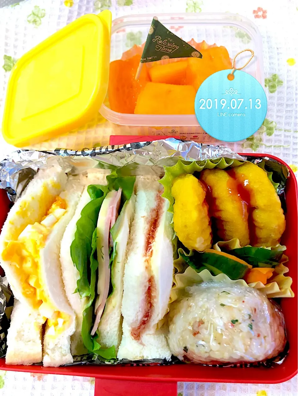 サンドイッチ弁当🥪 #中学生男子弁当|harutomomamaさん