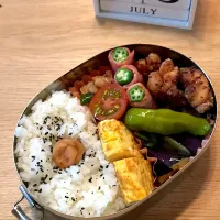 Snapdishの料理写真:本日お弁当🍱
 #お弁当  #お弁当記録  #息子弁当  #塾弁当  #次男弁当  #小学生弁当|さるばさん