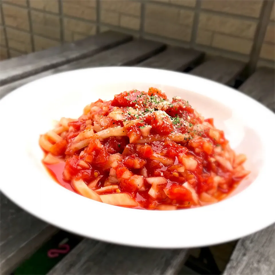 冷製🌶激辛トマトうどん|ゆきっちん(・8・)さん