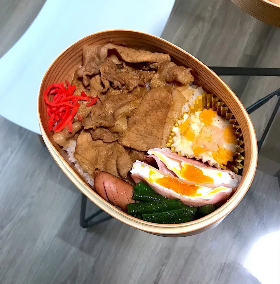 Snapdishの料理写真:豚丼弁当🍱|みっちゃん ［お弁当アカウント］さん