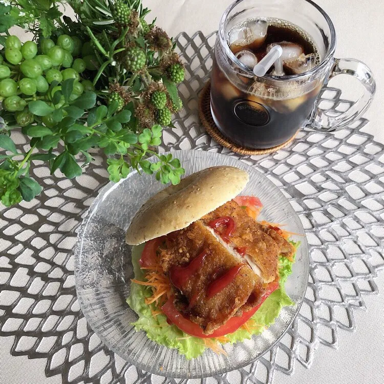 7/14❤︎骨なしフライドチキンベーグルサンド❤︎ 🍗
#晩ごはん #おうちごはん #おうちカフェ #骨なしフライドチキン #ベーグル #ベーグルサンド|Makinsさん