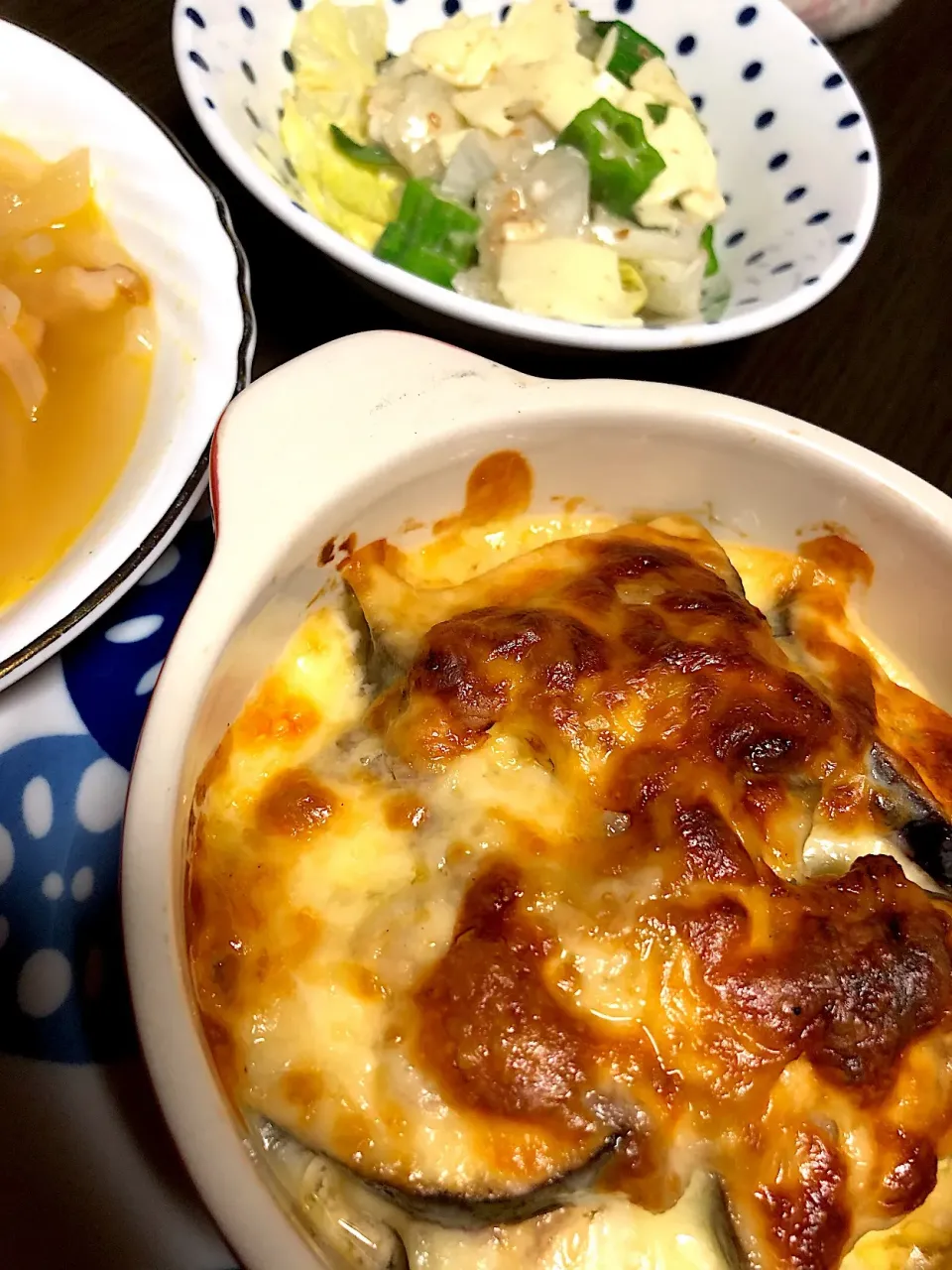 Snapdishの料理写真:茄子と豚肉の味噌マヨチーズ焼き|Rie Kobayashiさん