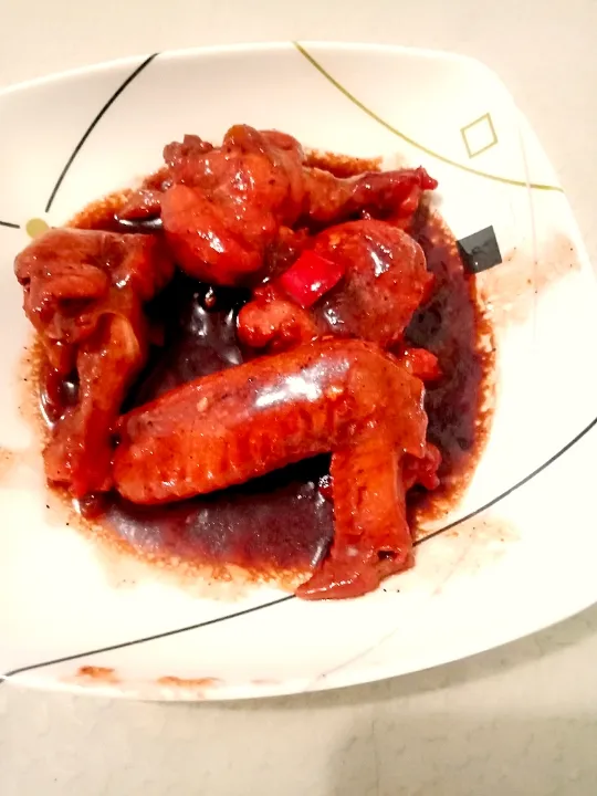 spicy chicken adobo with ketchup|Dimple Linglingさん