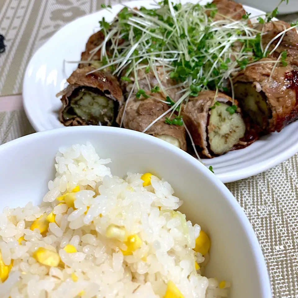 Snapdishの料理写真:茄子の豚バラ肉巻き 照り焼き|ともこさん