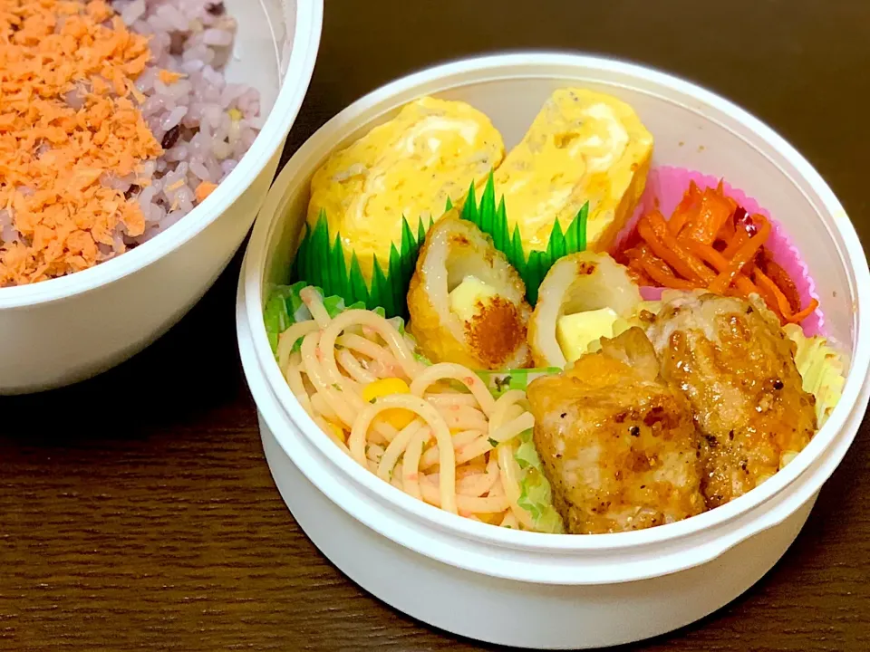 Snapdishの料理写真:#旦那弁当 
🌸 厚揚げの肉巻き 他弁当 🌸|たんちゃんさん