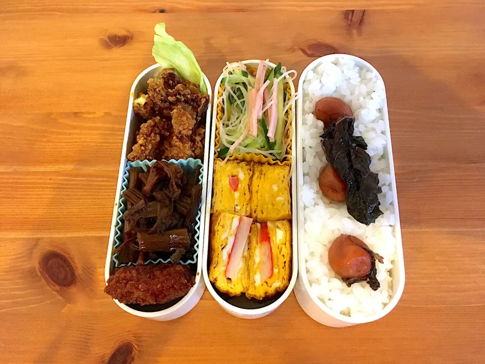 Snapdishの料理写真:鳥唐春雨弁当|Emi Mikadoさん