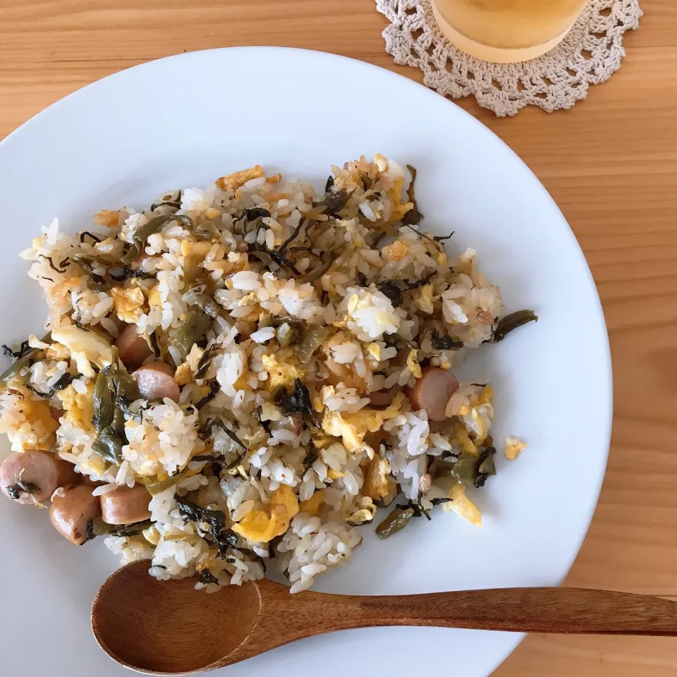 高菜チャーハン（ºдº）お昼ご飯|サチャンさん