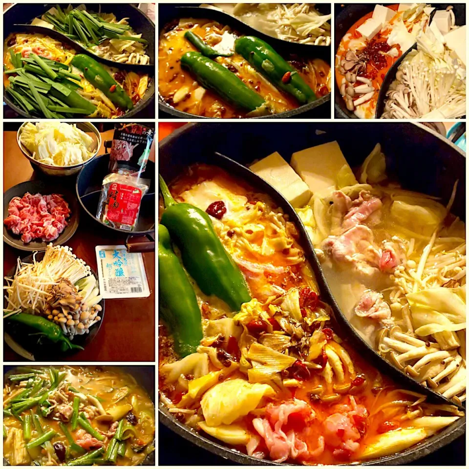 Hot shabu‐shabu pot♨2色鍋(火鍋&和出汁ﾍﾞｰｽ)|🌈Ami🍻さん