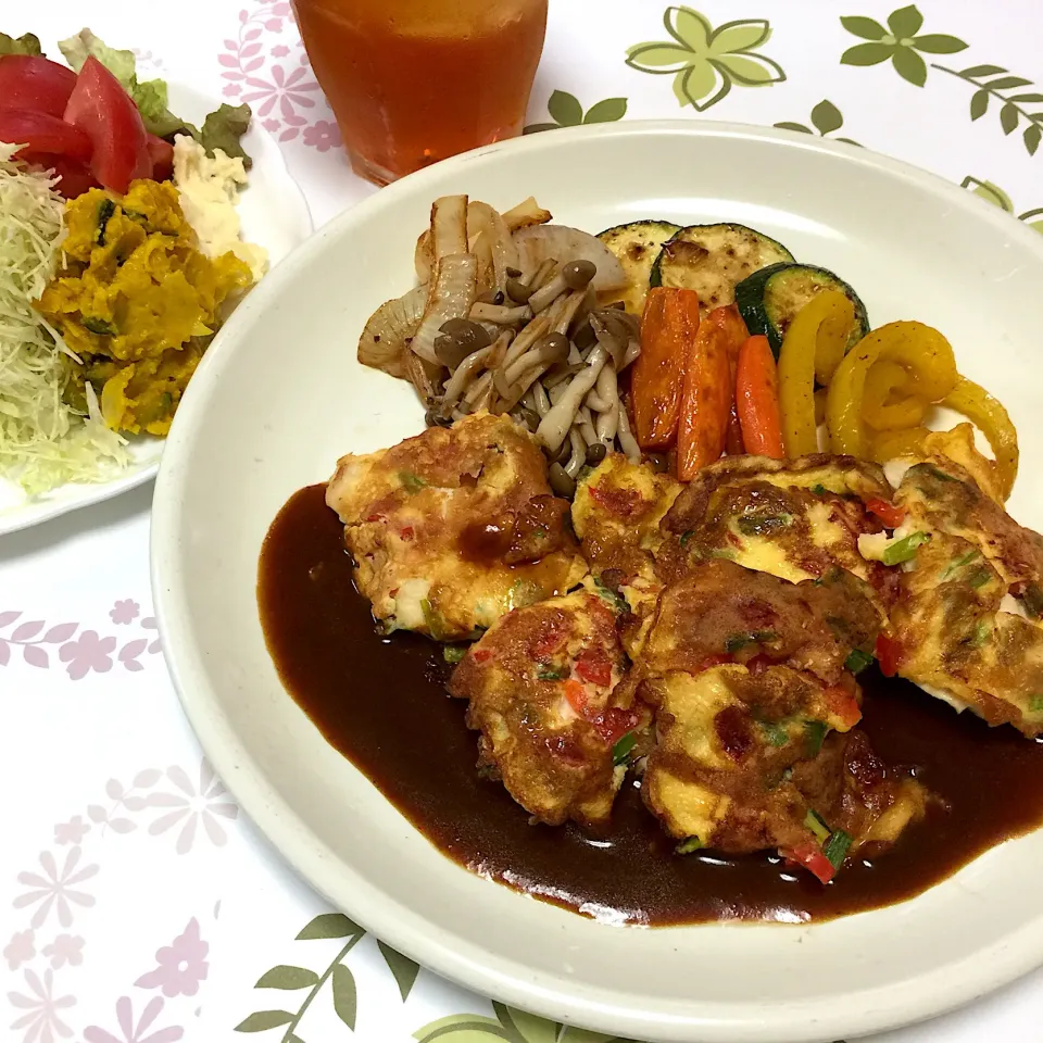 チキンピカタのデミグラスソース|まみっこさん