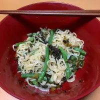 即席麺高菜入り塩焼きそば|白石雅和さん