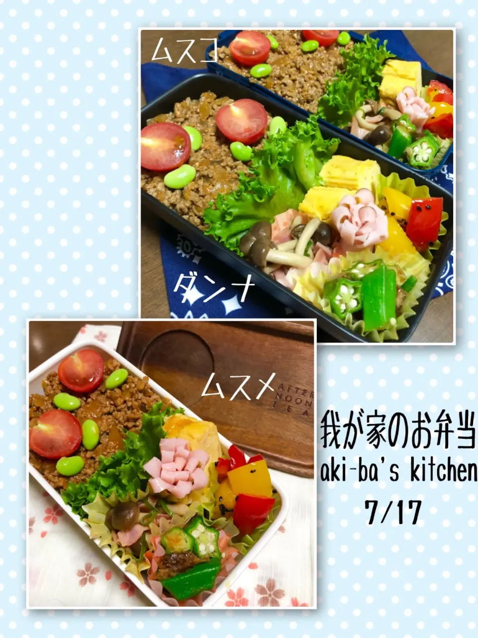 Snapdishの料理写真:我が家のお弁当7/17|アキーバさん