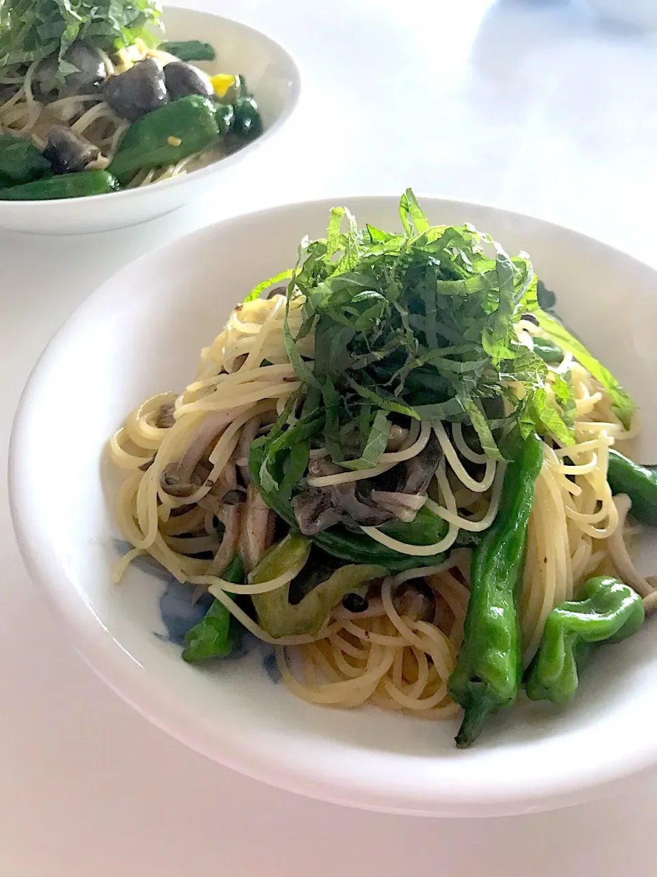 砂肝コンフィとシシトウのパスタ✨|りこでりこさん