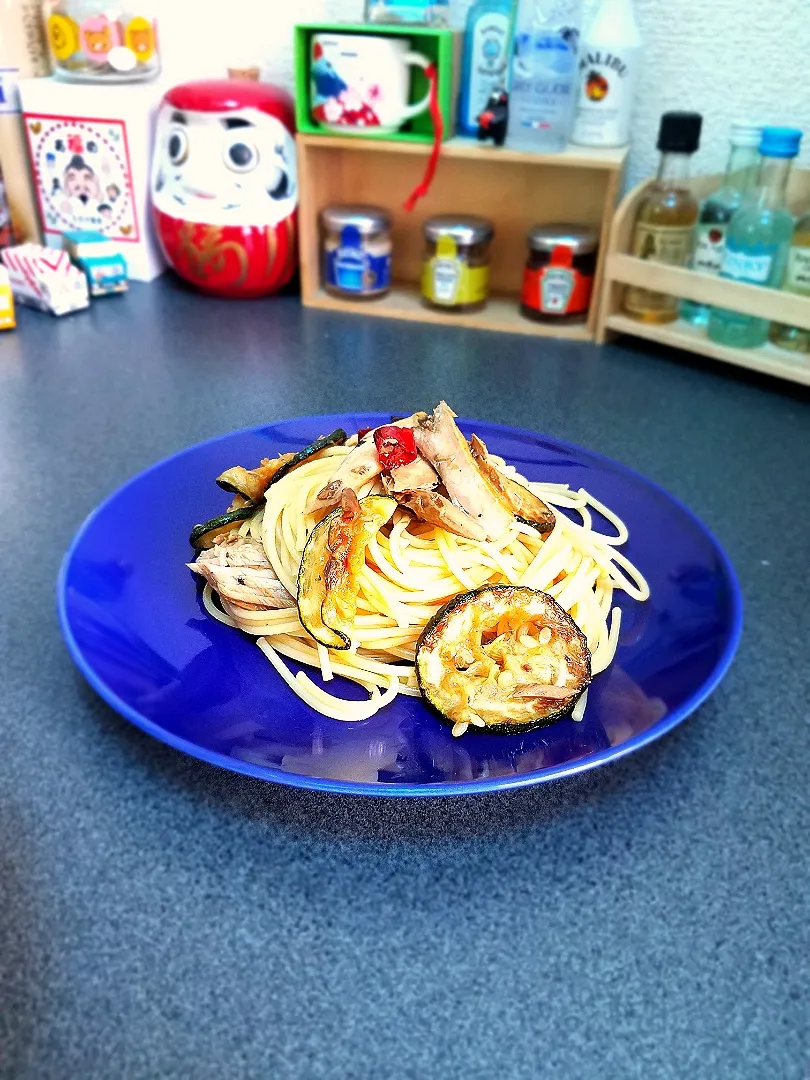 Snapdishの料理写真:カツオのスパニッシュパスタ🍝|masaki .fさん