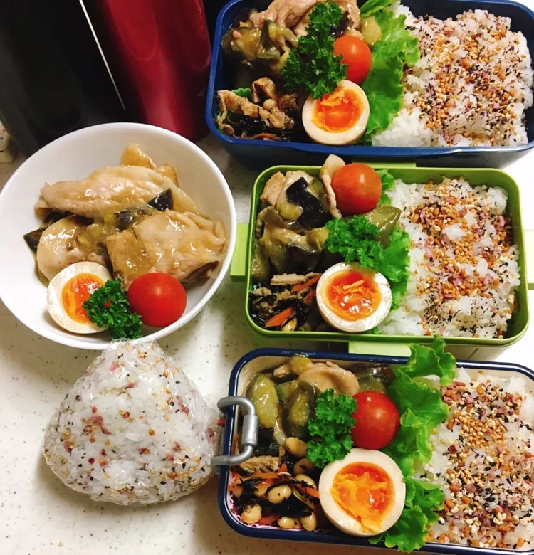 Snapdishの料理写真:今日のお仕事&学校弁当♪2019.7.18|ぐぅさん