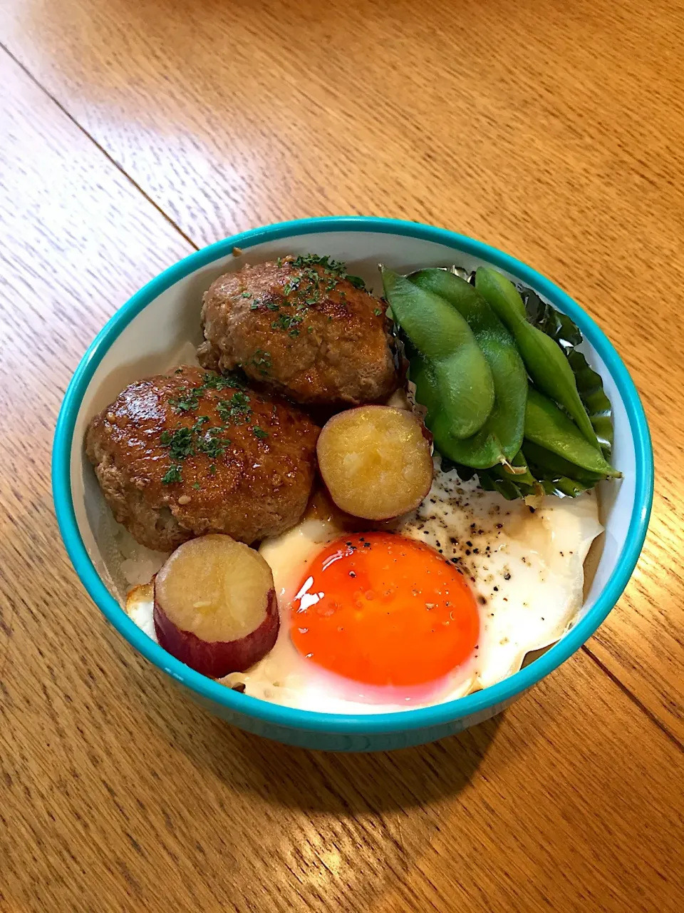 息子君弁当  ロコモコ丼|まつださんさん