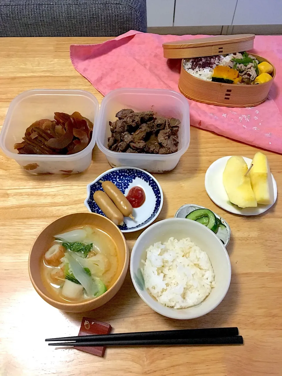 今日の朝ごはんとお弁当(๑❛ัᴗ❛ั๑) Ⱡ~ Ɩ  ̶̅ ƕ ♬|さくたえさん