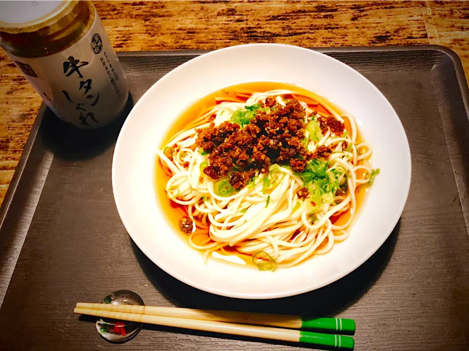 牛タンしぐれで冷やしうどん|パンダ母さん🐼さん