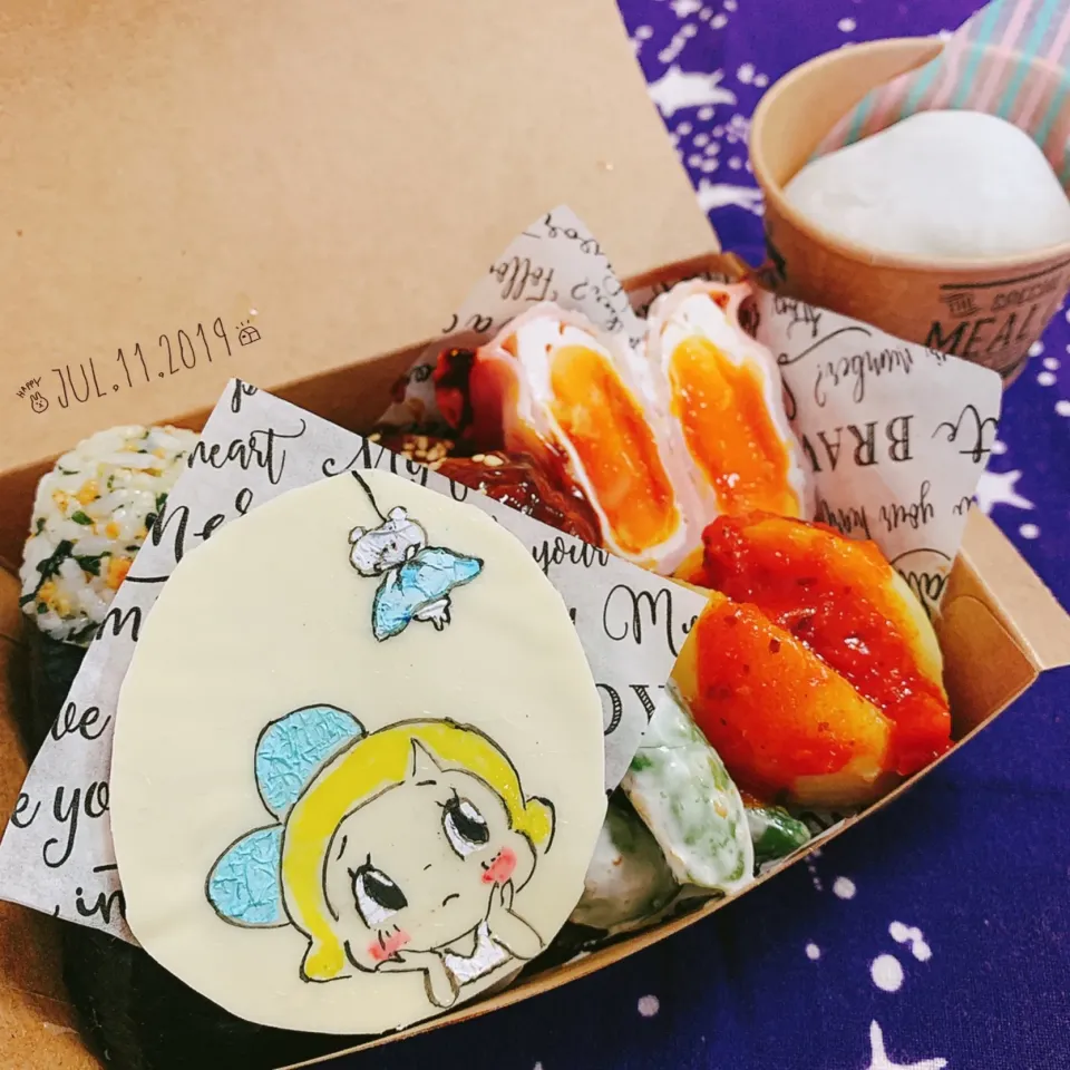 おにぎり弁当 #おにぎり
#レモンアンドシュガー #キャラ弁  #デコ弁|momo31omomさん