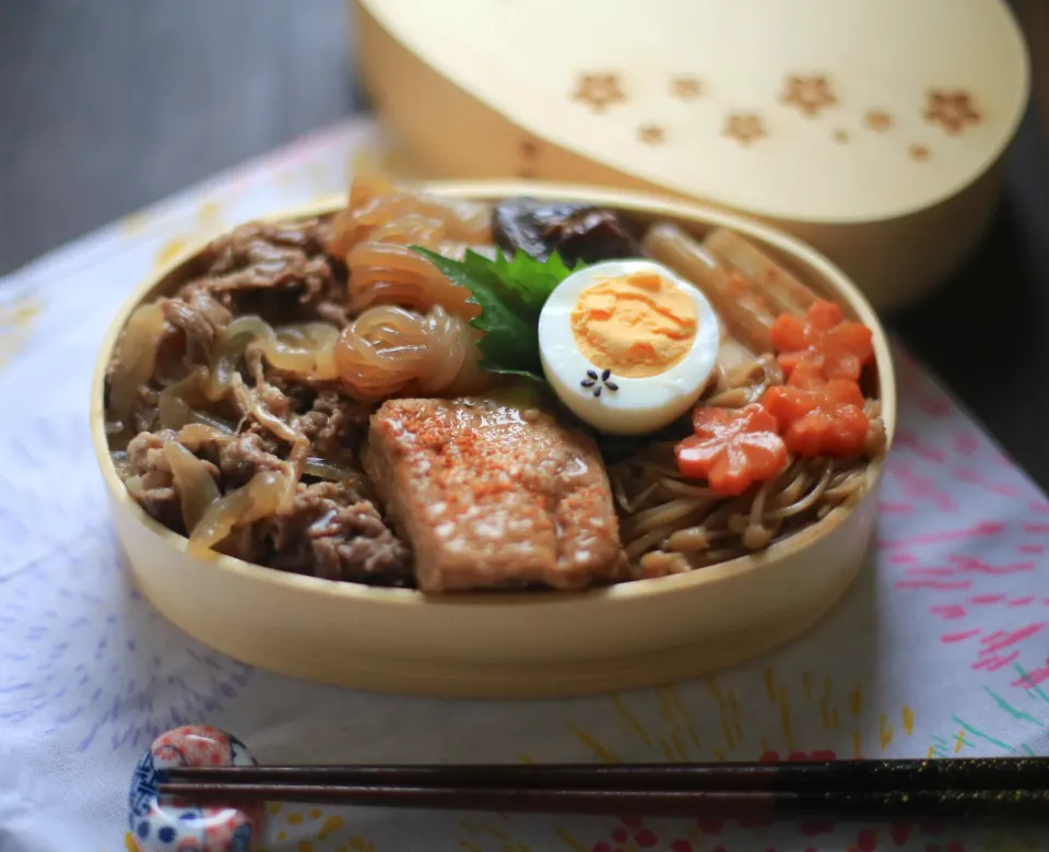 牛すき焼きのっけ弁当|ゆいか＊さくママさん