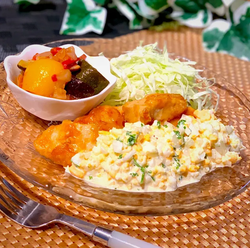 Snapdishの料理写真:激リピ😆あゆ♡の料理 時短☆揚げないチキン南蛮♪|あゆさん