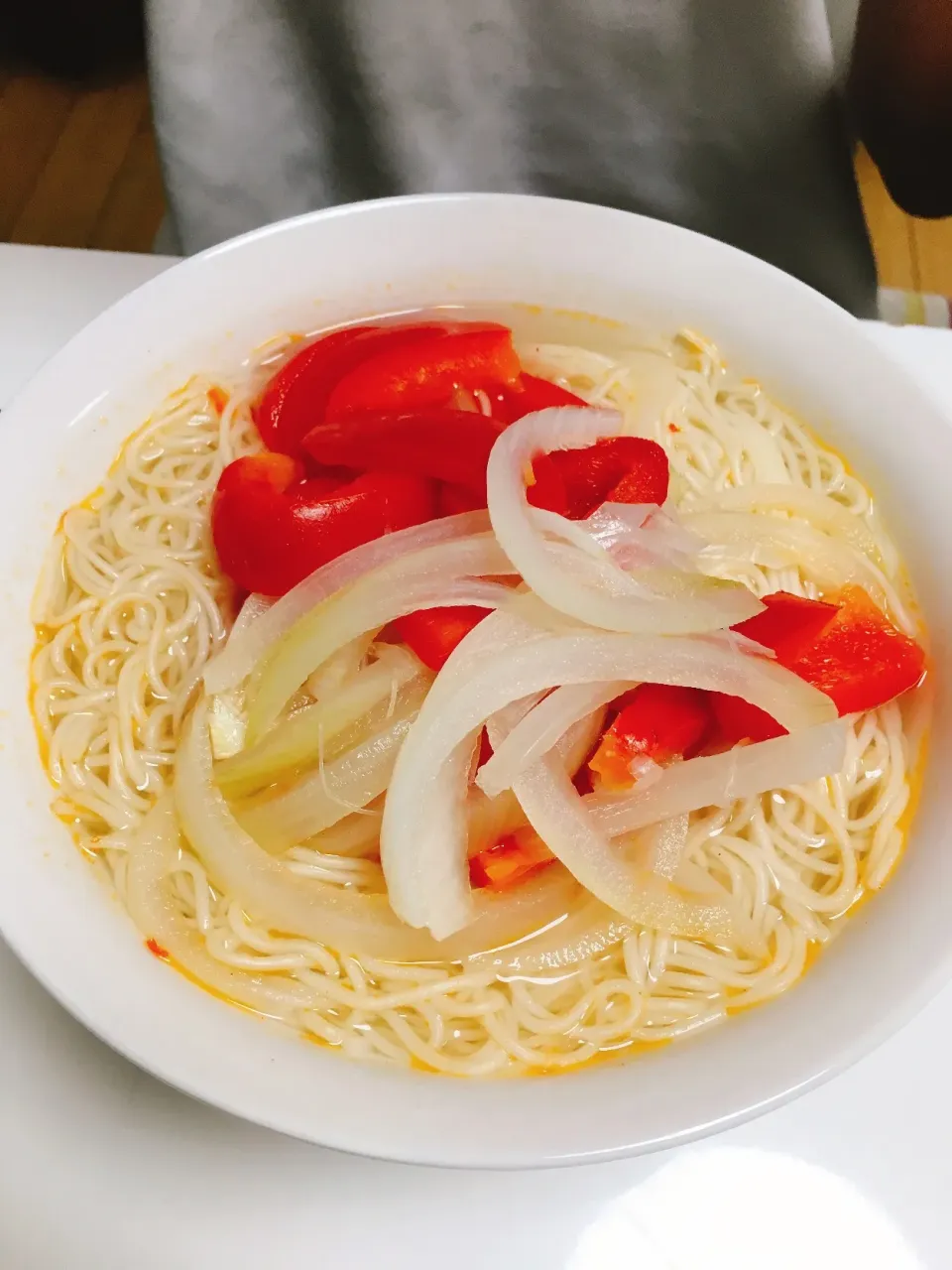 Snapdishの料理写真:アジア風スープ素麺|Guangxinさん